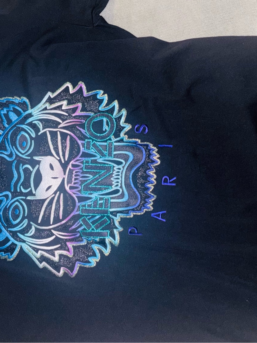 Kenzo Iridescent Tiger Logo Sweatshirt - Blue/Purple - Picture 3 of 4